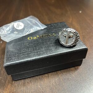 Oaldilee Cross Ring for Men Stainless‎ Steel Celtic Knot Ring Retro Size 7 NIB